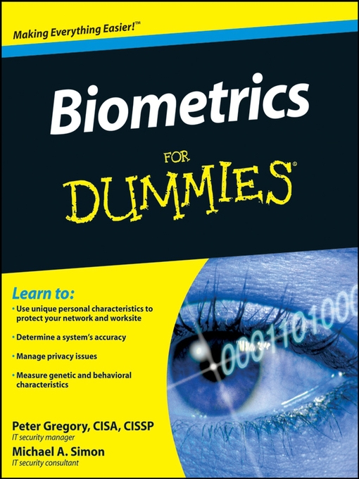 Title details for Biometrics For Dummies® by Peter H. Gregory - Available